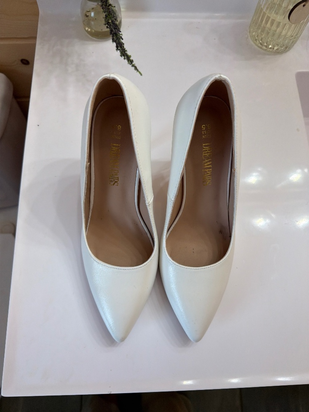 White pumps